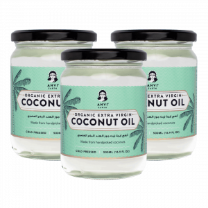 Anvi Earth Organic Extra Virgin Coconut Oil - Pack of 3 (500 ml x 3)